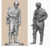 1/35 WWII US Soldier Resin Soldier Model Kit Modelo de Resina sin Pintar y sin Montar (2 Personas) // U9c6z1