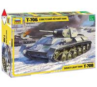 Soviet Luz LED Tanque T-70b 1 :3 5 Plástico Modelo Kit Zvezda