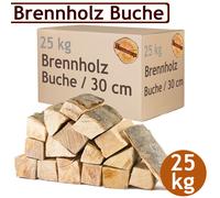 (1,36€/1kg) Leña Madera 25 kg Para estufa y Chimenea Brasero Madera de Haya 30 c