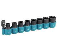 1.3cm Juego de Llaves de Vaso Con 0.6cm Adaptador, 9 Piezas - B-54645