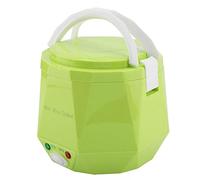 1.3L 24v 180w Fiambrera eléctrica de Camión, Olla arrocera eléctrica Doble hebilla de seguridad Calentadora Almuerzo Eléctrica (Green)