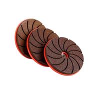 1/3Pcs 3 Inch 80mm Ceramic Tile Trimming Polishing Disc, Wet Dry Polishing Pads for Marble Porcelain Granite, Edge Chamfering Grinding Wheel for Tile Finishing, 50# 100# 200# Grit(50 Grit,3pc)