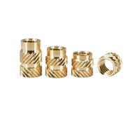 1/4 2-56 4-40 6-32 8-32 10-32 Tuerca de inserción de cobre y latón termofusible Tamaño en pulgadas Tuercas roscadas Nutsert Insertsnut incrustado(2-56(OD3.5mm) 200Pcs,Length 7 I 32 inch)