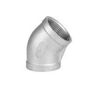 1/4 ''-2'' BSP hilo femenino 304 acero inoxidable igual codo de 45 grados doble diente interno accesorios de junta de tubería de agua(2")