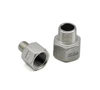 1/4 "3/8" 1/2 "3/4" 1 "1-1/4" 1-1/2 "2" BSP hembra a macho 304 conector reductor hexagonal de acero inoxidable conector de instalación de tuberías(3l4 to 1l4Inch)