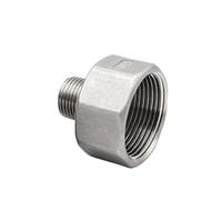 1/4 "3/8" 1/2 "3/4" 1 "1-1/4" 1-1/2 "hembra a rosca macho 304 adaptador de conector de instalación de tuberías reductor de enchufe de acero inoxidable(BSP3-BSP2.5_THREAD)