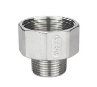 1/4 "3/8" 1/2 "3/4" 1 "1-1/4" 1-1/2 "hembra a rosca macho 304 adaptador de conector de instalación de tuberías reductor de enchufe de acero inoxidable(1.5 BSP - 1I2 BSP)