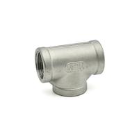 1/4 "3/8" 1/2 "3/4" 1 "1-1/4" 2 "BSP 304 Codo de acero inoxidable Macho Hembra Y Tee Y Ángulo Tee T Tapa en T Adaptador de tope roscado de 3 vías Accesorios de tubería(Female T Tee 2")