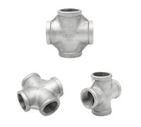 1/4 "3/8" 1/2 "3/4" 1 "1-1/4" 2 "BSP roscado 304 accesorios de tubería de acero inoxidable codo acoplador adaptador de junta de 3 vías y 4 vías(Internal 4-Way,1")