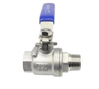 1/4" 3/8" 1/2" 3/4" 1" 2" BSPT Female To Male Ball Valve Controller 304 Stainless Steel(1-1/2")