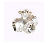 1/4 "3/8" 1/2 "3/4" 1 "2" SS304 válvula de bola tres vías plataforma alta acero inoxidable tipo T/L hilo femenino DN8/DN10/DN15/DN20/DN25(T Type,2 Inch)