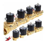 1/4 "3/8" 1/2 "3/4" 1 "2" válvula solenoide eléctrica de latón DC12V DC24V AC220V 110V normalmente cerrada for agua aceite aire