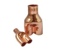 1/4" 3/8" 1/2" 3/4" 1" 6-42mm Reducer Y 3 Ways Splitter Copper Tube End Feed Solder Pipe Fitting For Air Conditioner(3-1/2") Plumbing Fittings