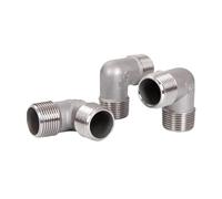 1/4 "3/8" 1/2 "3/4" 1 "codo BSP ángulo de 90 grados 304 accesorio de tubería con rosca macho de acero inoxidable(1/2")