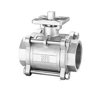 1/4 "3/8" 1/2 "3/4" 1 "SS304 válvula de bola tres piezas plataforma alta acero inoxidable hilo femenino DN8/DN10/DN15/DN20/DN25(0.5 Inch)