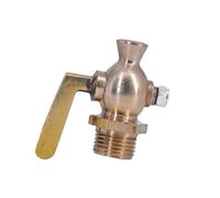 1/4" 3/8" 1/2" 3/4" BSP Male Brass Drain Petcock Shut Off Valve Water Gas Oil(1/4")