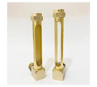 1/4" 3/8" 1/2" BSP Rosca macho Forma de L Latón Indicador nivel líquido aceite mirilla - Dos ventanas 1 pieza (Dos, 200 mm)(Two Window 3/8",200mm)