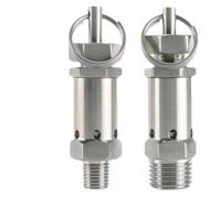 1/4" 3/8" 1/2" BSPT Male 0.5 1 2 3-10 Bar Adustable 304 Stainless Sanitary Spring Pressure Relief Safety Valve Air Compressor(1/2",BSPT MALE_0.5 BAR FIXED)