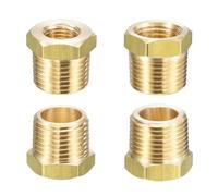 1/4'' 3/8'' 3/4'' 1'' Male BSPT x 1/8'' 1/4'' 1/2'' Female Hex Bushing Adapter Pipe Reducer Brass Fitting(1 To 3I4)