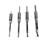 1/4 "5/16" 3/8 "1/2" 4 unids/set broca cuadrada for carpintería cincel for embutir madera avellanador brocas sierra perforadora Kit de herramientas eléctricas