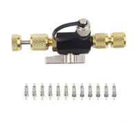 1/4 & 5/16 en 1 herramienta de extracción de núcleo de válvula 20 micrones Herramienta de extracción de núcleo de vacío para sistemas de aire acondicionado