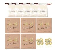 1/4/5/6 piezas de regalos de propuesta de dama de honor, aretes chapados en oro de 18 quilates, aretes de dama de honor con nudo de amor de novia para boda, 4 Pcs + 4 Bag, Acero inoxidable, Sin piedra