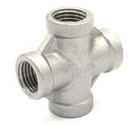 1/4" BSP Female 304 Stainless Steel Cross 4 Way Connector Pipe Fitting water oil air