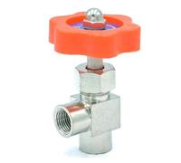 1/4" BSP Female Equal Elbow 90 Degree Nickel-Plated Brass Needle Valve Control Valve HSMXNEONJB