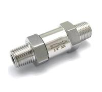 1/4" BSPT Male Check One Way Valve 304 Stainless Steel Water Gas Oil Non-return
