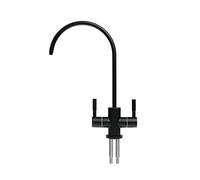 1/4 '' Doble de Doble hundimiento Grifo Grifo Negro ósmosis inversa inversa ro Filtro de Agua Potable Herramienta de Grifo de Cocina instalación rápida KF209