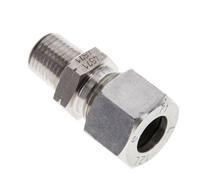 1/4'' NPT Macho x 12L Anillo de corte recto de acero inoxidable 315 Barra DIN 2353