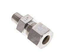 1/4'' NPT Macho x 12S Racor de compresión recto de acero inoxidable 630 Bar DIN 2353