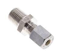 1/4'' NPT Macho x 6L Racor de compresión recto de acero inoxidable 315 Bar DIN 2353