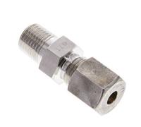 1/4'' NPT Macho x 6S Racor de compresión recto de acero inoxidable 630 Bar DIN 2353