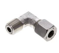 1/4'' NPT Macho x 8L Acero inoxidable Codo de 90 grados Anillo de corte 315 Barra DIN 2353