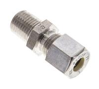 1/4'' NPT Macho x 8L Racor de compresión recto de acero inoxidable 315 Bar DIN 2353