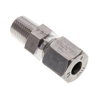 1/4'' NPT Macho x 8S Anillo de corte recto de acero inoxidable 630 Barra DIN 2353