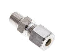 1/4'' NPT Macho x 8S Racor de compresión recto de acero inoxidable 630 Bar DIN 2353