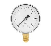 1/4 "NPT Manómetro de presión hidráulica de aire 0-6 bar Manómetro de montaje lateral para agua Instrumento de dial de aceite de aire