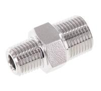 1/4'' NPT x 3/8'' NPT Acero inoxidable Racor doble 210 Bar - Hidráulico