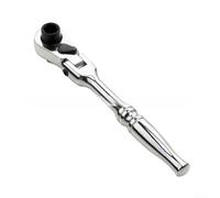 1/4 "para llave de trinquete MINI con junta flexible y mecanismo reversible de 72 dientes para mecánicos (plata)