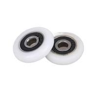 1/4 piezas de herrajes de fijación for puerta de ducha, rodillo de 19/23/25/27/29 mm con polea de puerta corredera de tornillo y ruedas de nailon silenciosas.(4Pcs 19mm)