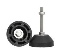 1-4 Piezas M8/M10/M12 Patas de Torno Ajustables diámetro Tipo Rosca Nailon, niveladoras fijas, Base plástico, articuladas for sofá Patas Regulables para Muebles(D50xM12x100,Black-1 PCS)