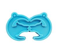 1/4 piezas para aretes de cola de pez de lobo, molde de resina epoxi, collar colgante de lágrima, llavero de silicona, herramientas de fundición de silicona para jabón