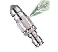 1/4" Quick Connect Stainless Nozzle Set for High Pressure Sewer Jetter, Drain Pipe Cleaning Tool, 2025 New 7 Holes 5800PSI High-Pressure Rotating Spray (1PCS)