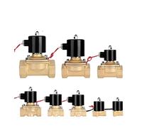 1/4 quot; 3/8 quot; 1/2 litro; 3/4 quot; 1 cita; 2 quot; Válvula Solenoide eléctrica de latón DC12V DC24V AC220V 110V válvula solenoide normalmente cerrada for agua aceite aire 1 Uds(220V,DN25)