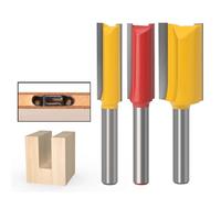 1/4 Shank 2-in-1 Woodworking Milling Cutter Trimming Machine Slotting Tool 1Pcs(6.35x15x30mm)