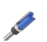 1/4 Uds 6mm 1/4in vástago fresa rebajadora de corte al ras plantilla de carburo de tungsteno patrón rodamiento fresa de extremo recto herramientas de carpintería(1PCS 6.35X12.7X38)