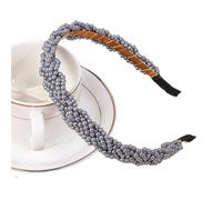 1/4 Uds. Diademas trenzadas de perlas for mujer, diademas, accesorios for el cabello for fiesta y boda(Color 4)