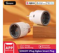 1-4 Unidades SONOFF S60ZB EU Enchufe Inteligente Zigbee con Monitoreo de Energía, Temporizador Inalámbrico, Interruptor Inteligente Compatible con Google Home y Alexa S60ZBTPF